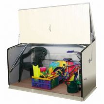 Coffre de rangement métal 1500L crème - 1,51m² utile - Storeguard - Trimetals