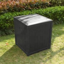 Skylantern - Coffre de Rangement Exterieur 120 l Gris - Coffre de jardin exterieur compact 56x56x62 - Coffre rangement Gris Anthracite, Idéal pour