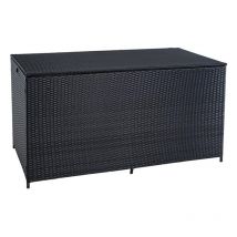 Estexo - Coffre de rangement extérieur en polyrotin 150x80x80 cm noir 870 l