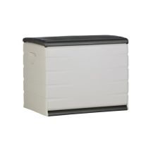 Coffre De Rangement Plastiken 260l - Intérieur/extérieur Fonctionnel Et Esthétique - Cadenassable Avec Roulettes - 80 X 61 X