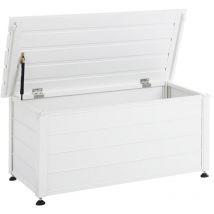 Beliani - Coffre d'Extérieur de Rangement en Aluminium 113 x 50 cm Meuble de Jardin Blanc Campalto