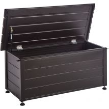Beliani - Coffre d'Extérieur de Rangement en Aluminium 113 x 50 cm Meuble de Jardin Brun Foncé Campalto