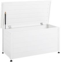 Beliani - Coffre d'Extérieur de Rangement en Aluminium 123 x 60 cm Meuble de Jardin Blanc Campalto