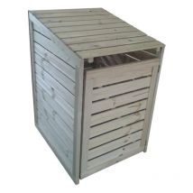 Coffre en bois pour poubelle (cache-poubelle)