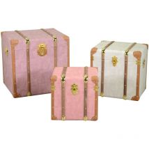 Vacchetti - Coffre en similicuir 1-3 carré 50x40x50 cm