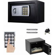 Coffre-Fort à Serrure Electronique, Coffre Fort Mural avec Code (8,5L - 31x20x20cm -Noir)