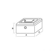 Joma - Coffret monnaie à combinaison numéro 2 de dimension 85X200X155mm 6062