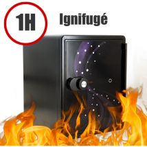 Reskal - Coffre fort ignifuge 40L Anti feu 1H Electronique a code fixation sol FS-FM40 Couleur - Violet