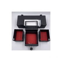 Koem - Coffre-fort mural invisible avec 3 tiroirs et cylindre a' levier en acier satine' anti-rayures