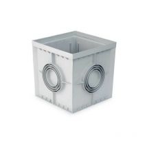 Coffre gris sans fond 40x40