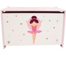 Coffret a jouets en bois - Danseuse Ballerine - fun house - H.40 x L.58 x P.36 cm
