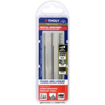 Tivoly - 3 fraises limes rotatives carbure ø 3 - 4 - 6 mm Longueur 80mm - Denture normale avec brise copeaux