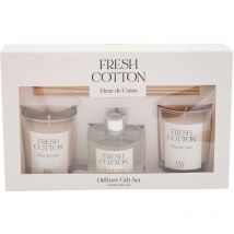Coffret 2 bougies parfumée et diffuseur 50ml Senteur coton