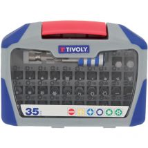 Coffret 35 pcs embouts de vissage standard - Tivoly