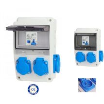 Adelid - Coffret 4 prises étanches 2P+16A précâblées avec disjoncteur différentiel 2x20A-30ma