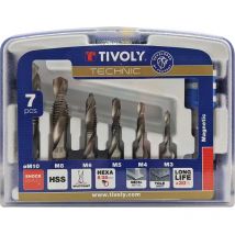 Tivoly - Coffret de 6 forets taraudeurs hss queue hexa M3 à M10