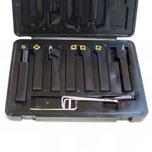 Holzprofi - Métalprofi: Coffret 7 outils de tournage métal 12x12mm à plaquettes - HS-DM12