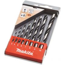 Makita - Coffret 8 forets bois cylindriques D-57227