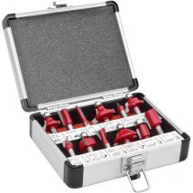Maschinen OFS12 Jeu de fraises Diamètre de tige 8 mm 12 pièces - Holzmann