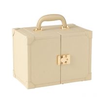 Paris Prix - Coffret Boîte à Bijoux 'Ericka' 29cm Beige