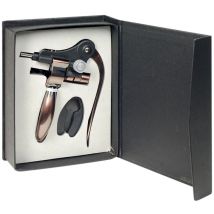 Set de sacs de cuisine – Accessoires à vin et du bar – Dimensions 23x6x17,5 cm – Bois et métal – GADGET ET BAZAR