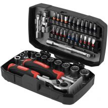 Autobest - Coffret cliquet 1/4 - 38 pièces - Douilles et tournevis à cliquet