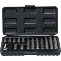 Bgs Technic - Coffret de 14 embouts 6 pans allen btr courts et longs carre adaptateur 1/2