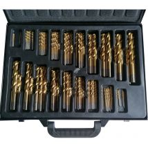 Coffret de 170 forets helicoidaux hss de 1 à 10 mm titanes