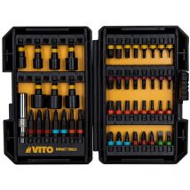 Coffret de 47 Embouts pour Visseuse à choc Acier jr Chrome vanadium Vito