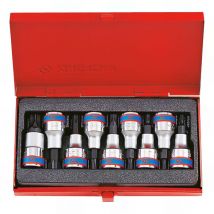 Coffret de 9 douilles tournevis Torx 1/2' - T20 à T60