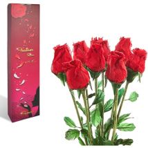 Coffret de 9 Roses Eternelles Fishtec Parfumées - Cadeau pour Femme et Fete des Mères