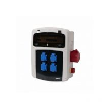 Ohmtec - Coffret de chantier avec 4 prises monophasées + 1 Prise Tétrapolaire 32A