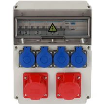 Edo Solutions - Coffret de chantier triphasé équipé edo astat 121 IP65 2x16A/5P 4x230V Disjoncteurs Hager