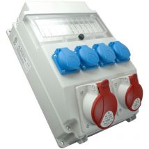 SEZ - Coffret de distribution 11 modules 32A/5P 16A/5P 4x230V 2P+T IP54 étanche