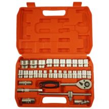 Coffret de douilles 1/2 avec cliquet de 10 à 32 mm