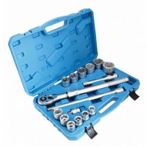 Coffret de douilles 3/4 de 19 à 50 mm avec cliquet a manche telescopique