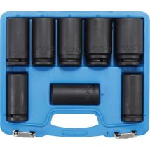 Jeu de douilles à choc, extra longues 20 mm (3/4') 22 - 38 mm 8 pièces
