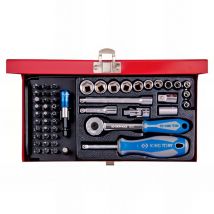 King Tony - Coffret de douilles métriques et accessoires 1/4' - 51 pièces