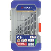 Tivoly - Coffret 9 forets bois 3 pointes gradués slr ø 2 à 12mm