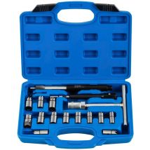Helloshop26 - Coffret de rectification et de nettoyage de siège d'injecteur auto voiture 17 pièces