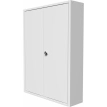 Atole - Coffret d'habillage en acier blanc avec serrure à clé - Compatible tableaux électriques double - Hauteur 540 mm
