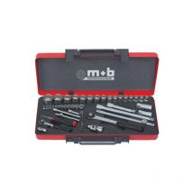 Mob Outillage - mob - Coffret douilles mixtes 1/4-1/2 52 pièces