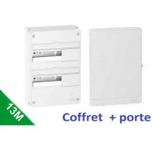 Schneider - Coffret électrique 2 Rangées 26 Modules avec porte R9H13402 + R9H13422