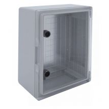 Em Distribution - Coffret électrique abs 400x300x195 étanche IP65 - Porte transparente - avec plaque de fond
