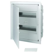 Tehnoplast - Coffret Électrique Encastré 24 Modules 2 Rangées Avec Porte Pleine Couleur Blanc