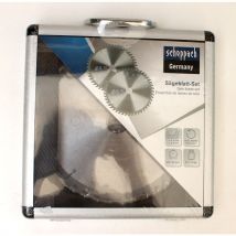 scheppach 7901201706 Kit de lames de scie radiale HM140L, idéal pour couper des palettes en MDF, stratifiés, bois tendre et dur, plastiques,