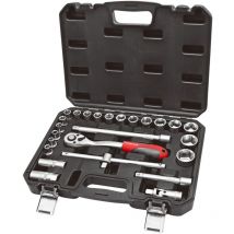 Jardibricodeco - Coffret Ensemble Clés Douilles, 25 éléments, Prise 1/2' Crv