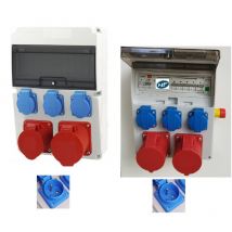 Adelid - Coffret étanche 3 prises 2P+16A + 2 Prises 5X32A cee + Inter Diff 4x40A/30ma + disjoncteur 2x16A et 4x 32 et arrêt d'urgence