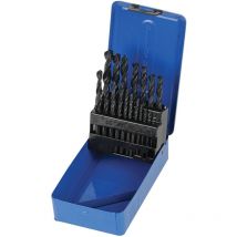 Silverline - Coffret forets metaux hss, meches de 1 a 10 mm, boite de 19 forets