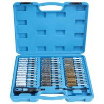 Coffret jeu de 38 brosses de nettoyage injecteurs, bougies acier laiton nylon